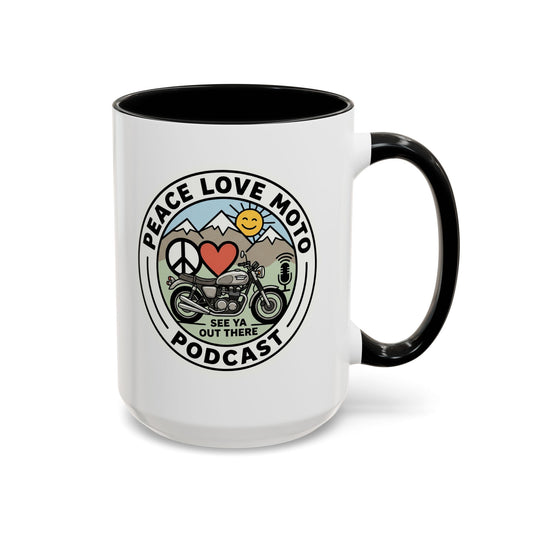 Peace Love Moto Podcast - See Ya Out There - Mug – See Ya Out There Motorcycle Travel Gift