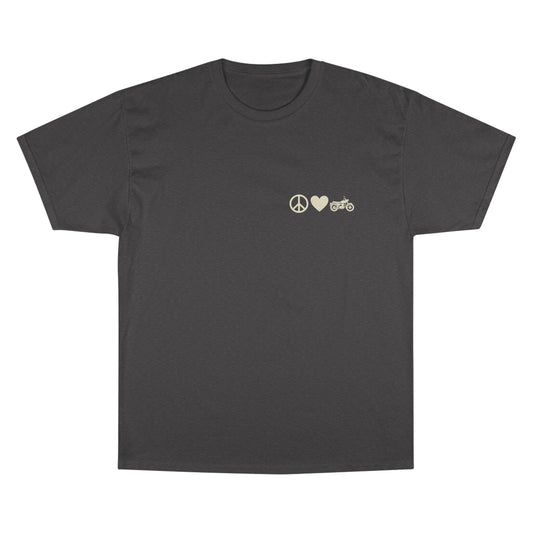 Two Wheels Open Roads Mindful Living Motorcycle T-Shirt