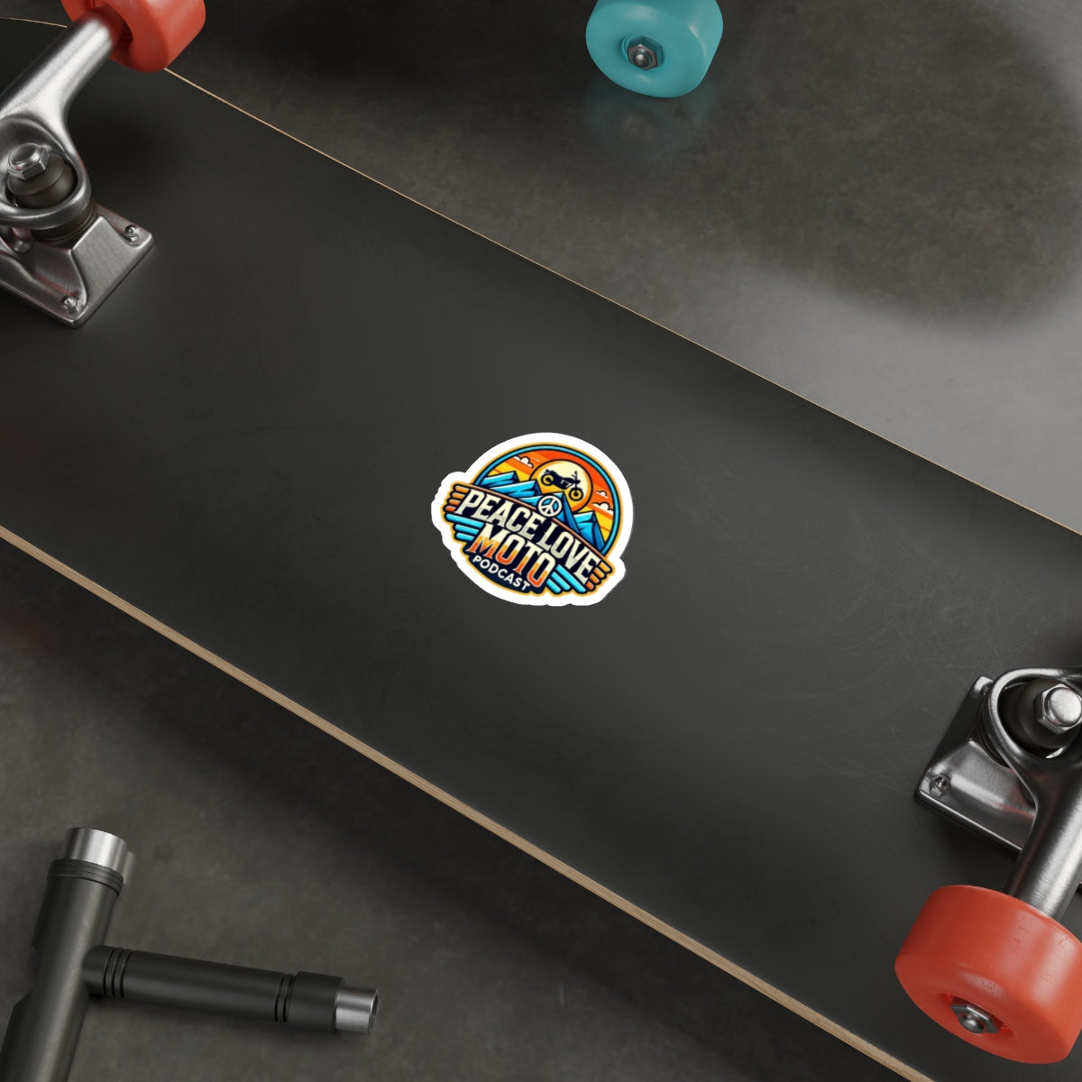 Peace Love Moto Podcast - Die-Cut Sticker