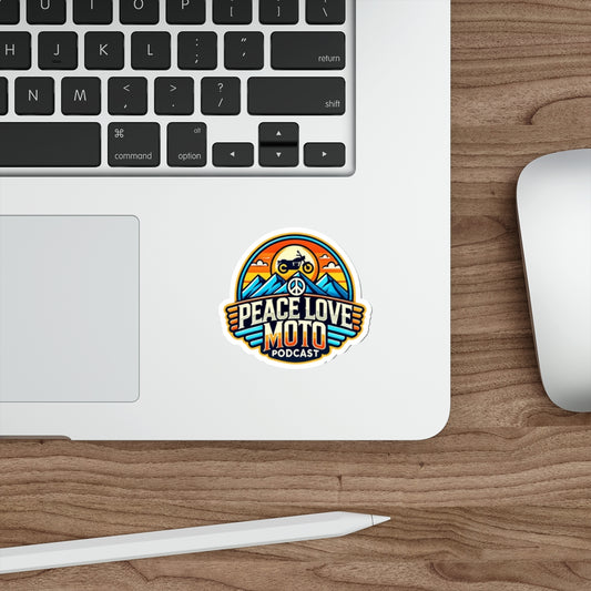 Peace Love Moto Podcast - Die-Cut Sticker