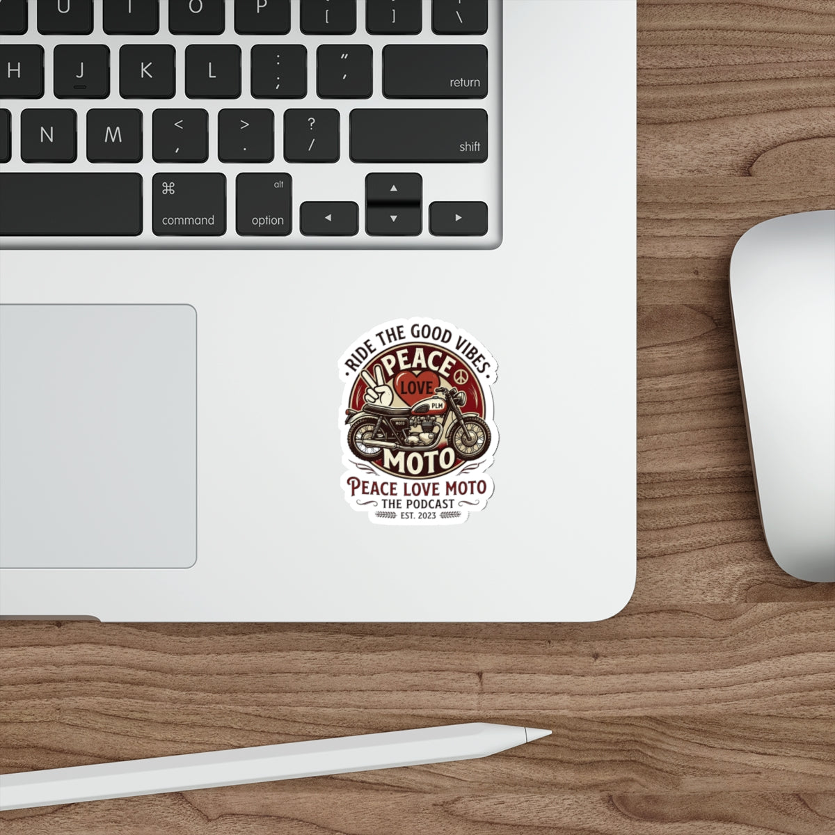 Peace Love Moto - Ride the Cool Vibes -  Die-Cut Sticker