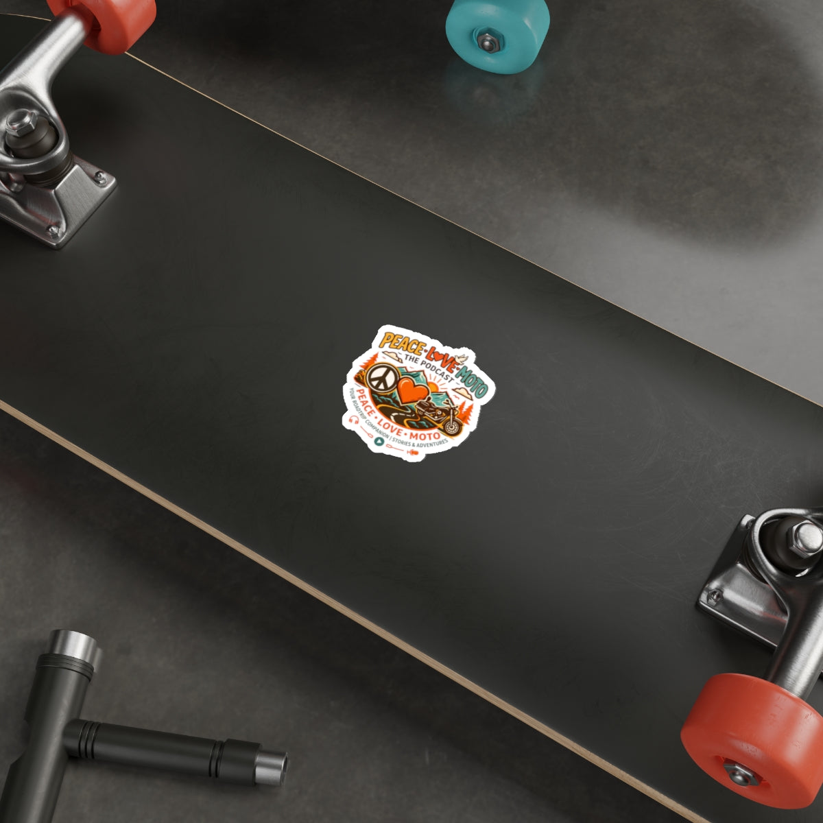 Peace Love Moto - Roadtrip Companion - Die-Cut Sticker