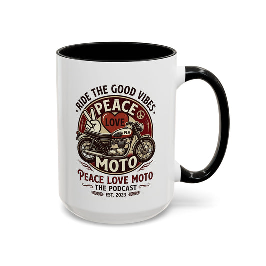 Peace Love Moto - Ride the Cool Vibes - Mug (11/15oz)
